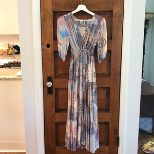 Prairie style boho maxi dress